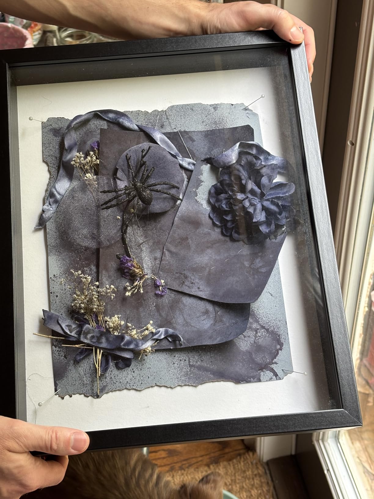 Americanflat 11x14 Shadow Box Frame with Shatter-Resistant Glass - Silhouette Collection - Large Shadow Box Display Case for Tabletop and Wall Display - Black with Soft Felt Back customer photo 2
