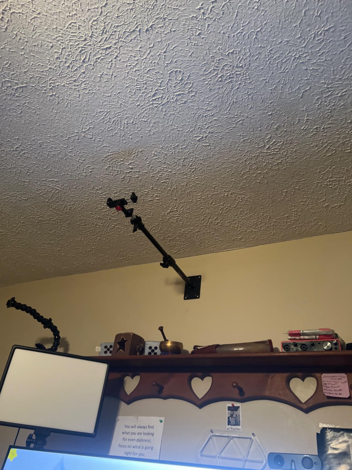 Thinvik Photography Studio Camera Stand,Lighting Wall Ceiling Mount Boom Arm for Video Monolight,Reflector,Overhead Vertical Horizontal Mounting customer photo 2