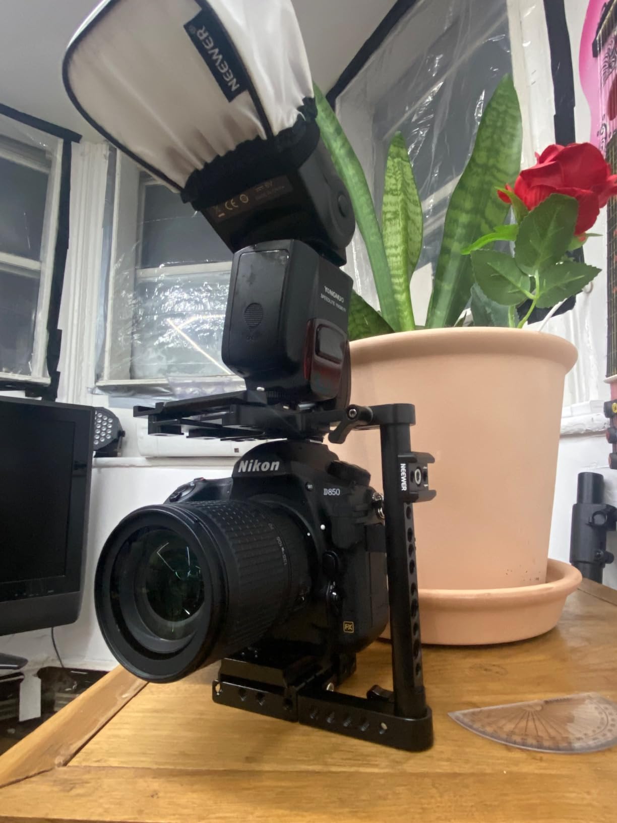 NICEYRIG Quick Release Half Cage Kit for Panasonic Lumix G85/G95/G9/G7, Canon EOS R/RP/T7I/6D/7D, Nikon D810/D850/D750/Z6 with NATO Rail Top Handle - 232 customer photo 2