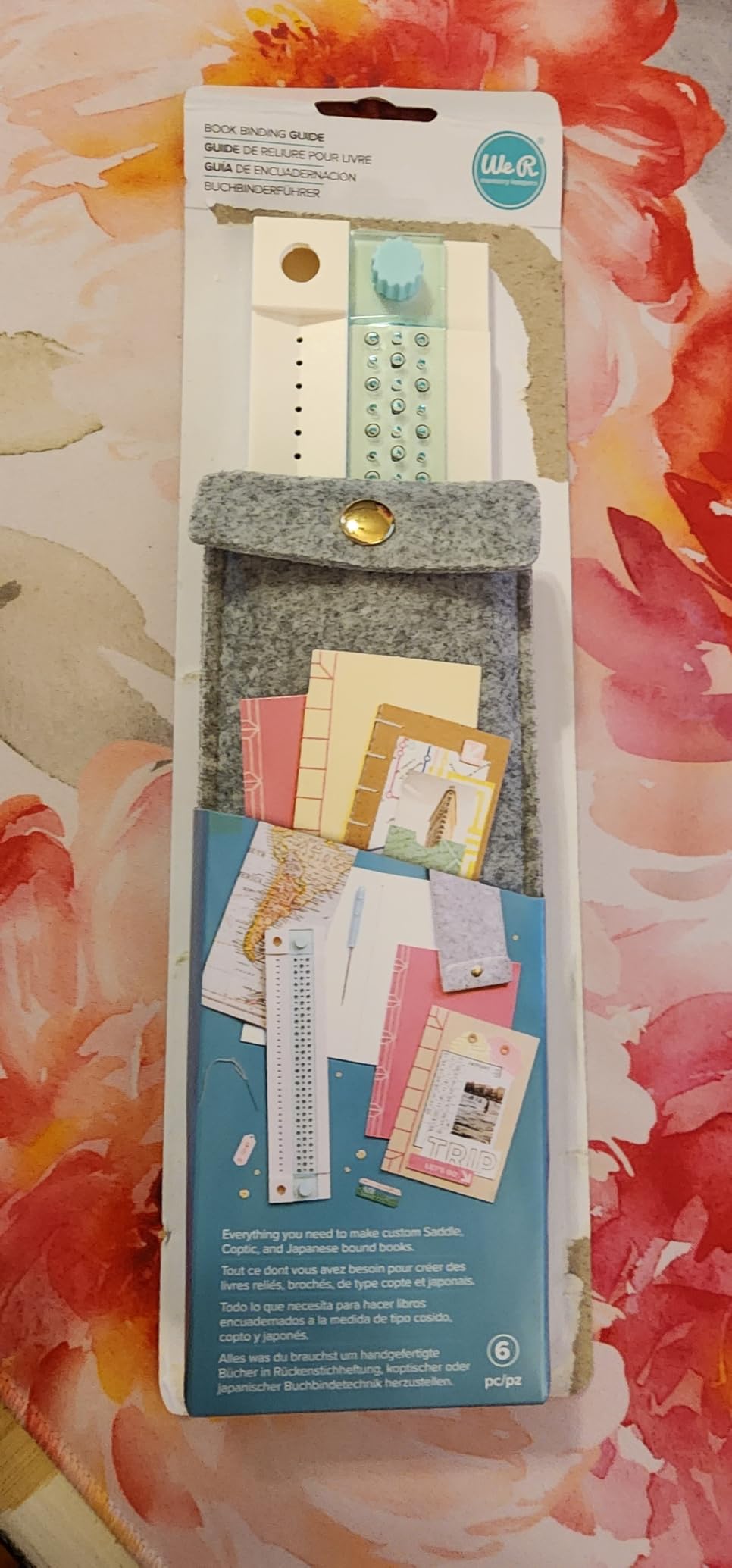 We R Memory Keepers, Journal Book Binding Punch Guide Set, Includes Guide, Awl, Curved and Straight Needle, Waxed Thread, Japanese Stitching Template and Storage, for Japanese and Copic Bound Books customer photo 2