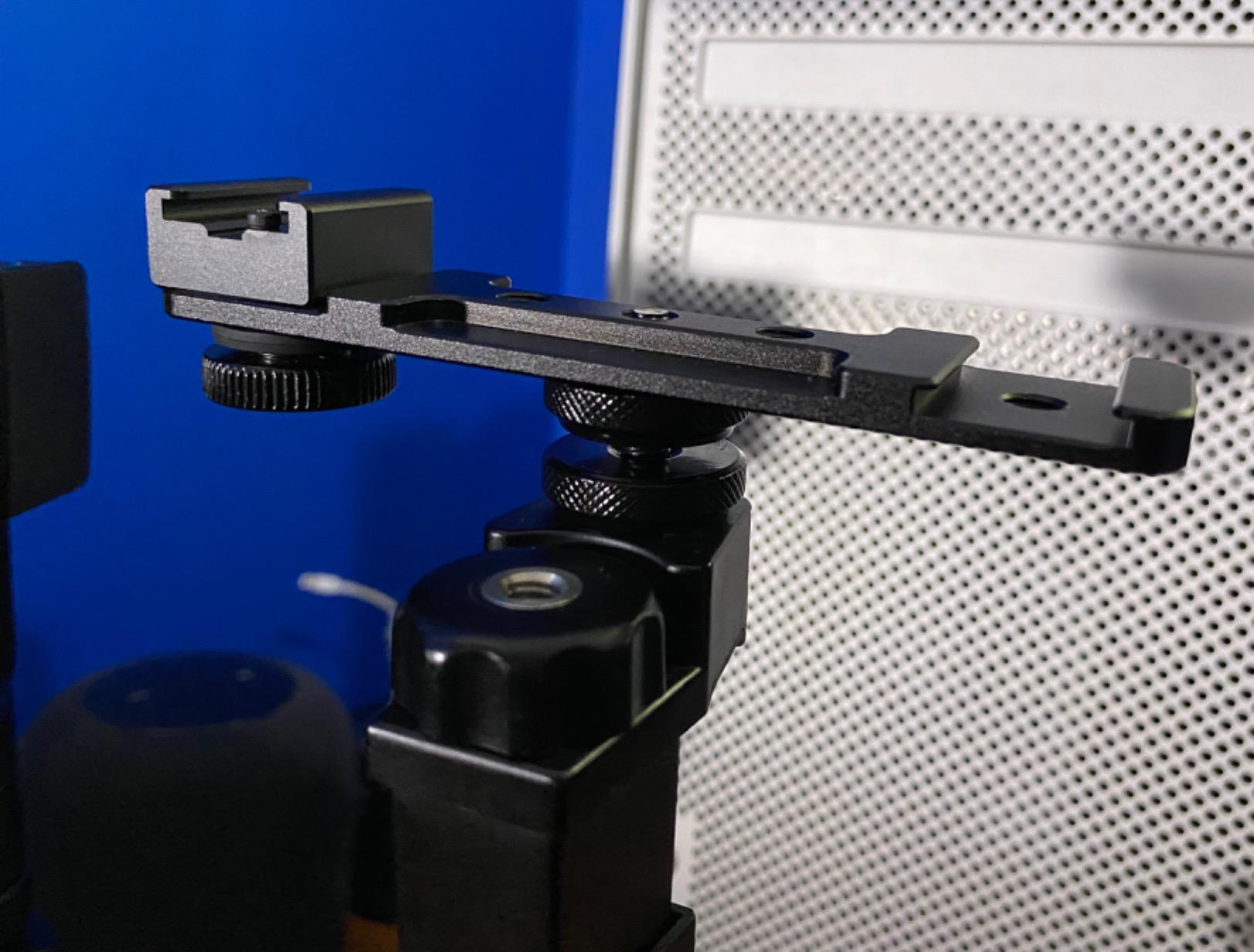 ChromLives Hot Shoe Extension Bar Mount, Cold Shoe Extension Flash Bracket, Dual Straight Mount Flash Bracket Compatible with Nikon Canon Sony Olympus DSLR Camera Camcorder DV customer photo 1