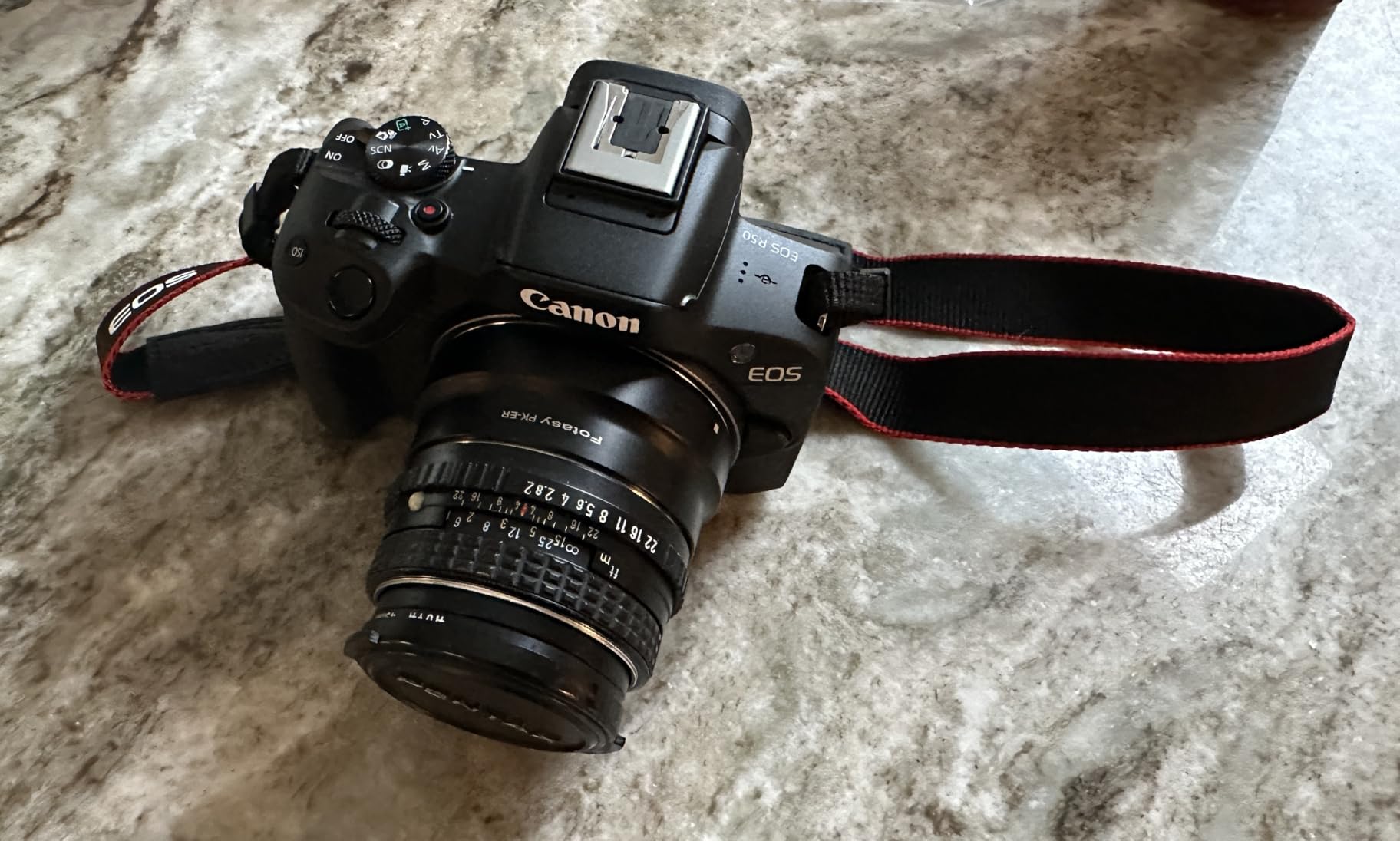 Fotasy Copper PK Lens to Canon EOS RF Mount Adapter, Pentax K EOS R Adapter, Compatible with Pentax K Mount Lense & Canon EOS R Mirrorless Camera EOS R/RP/Ra / R5 / R6 customer photo 1