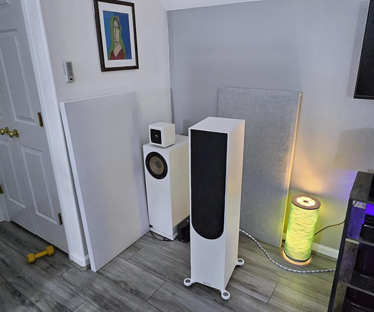 ATS Acoustics Sound Absorbing Acoustic Panel with Sona Fabric, NRC 1.0, Fire Rated, 24 x 48 x 2 (Snow) customer photo 2