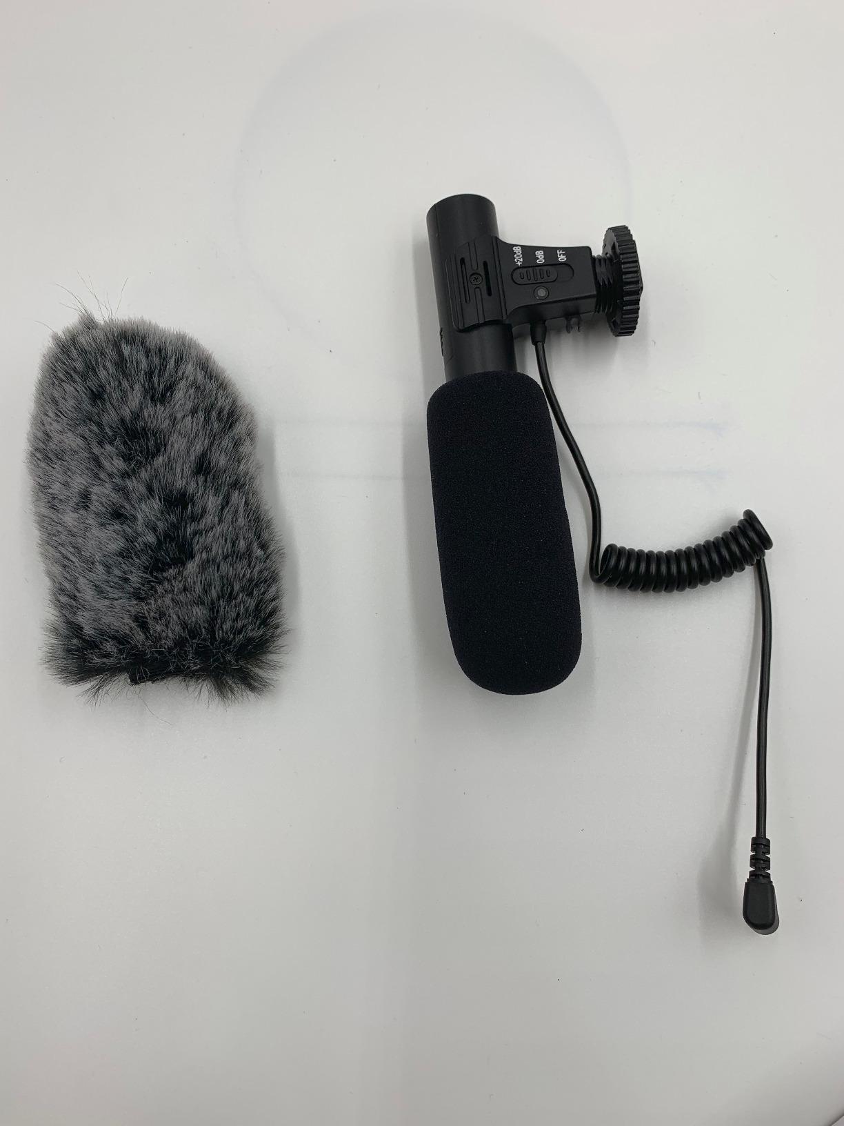 Camera Microphone, Video Microphone for DSLR Close Interview Shotgun Mic for Canon Nikon Sony Fuji Mic with Windscreen, Compatible with Camera with 3.5mm (1/8