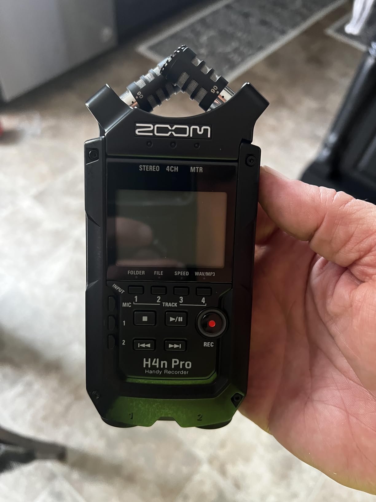 Zoom H4n Pro 4-Track Portable Recorder, All Black, Stereo Microphones, 2 XLR/ ¼