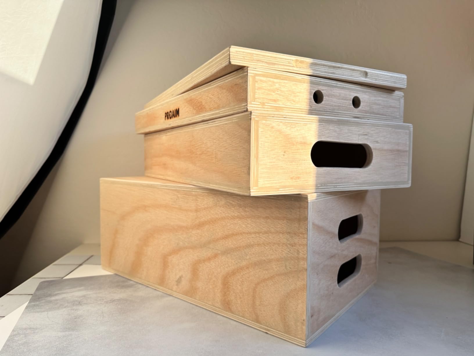 Full Set of 4 Standard White APPL-Boxes for Studio, Film Set & Photography. Multi-Use Wooden Boxes. Use them for Propping, Levelling, Standing. Full, Half, Quarter & Pancake (AB-SET4-WH) customer photo 2