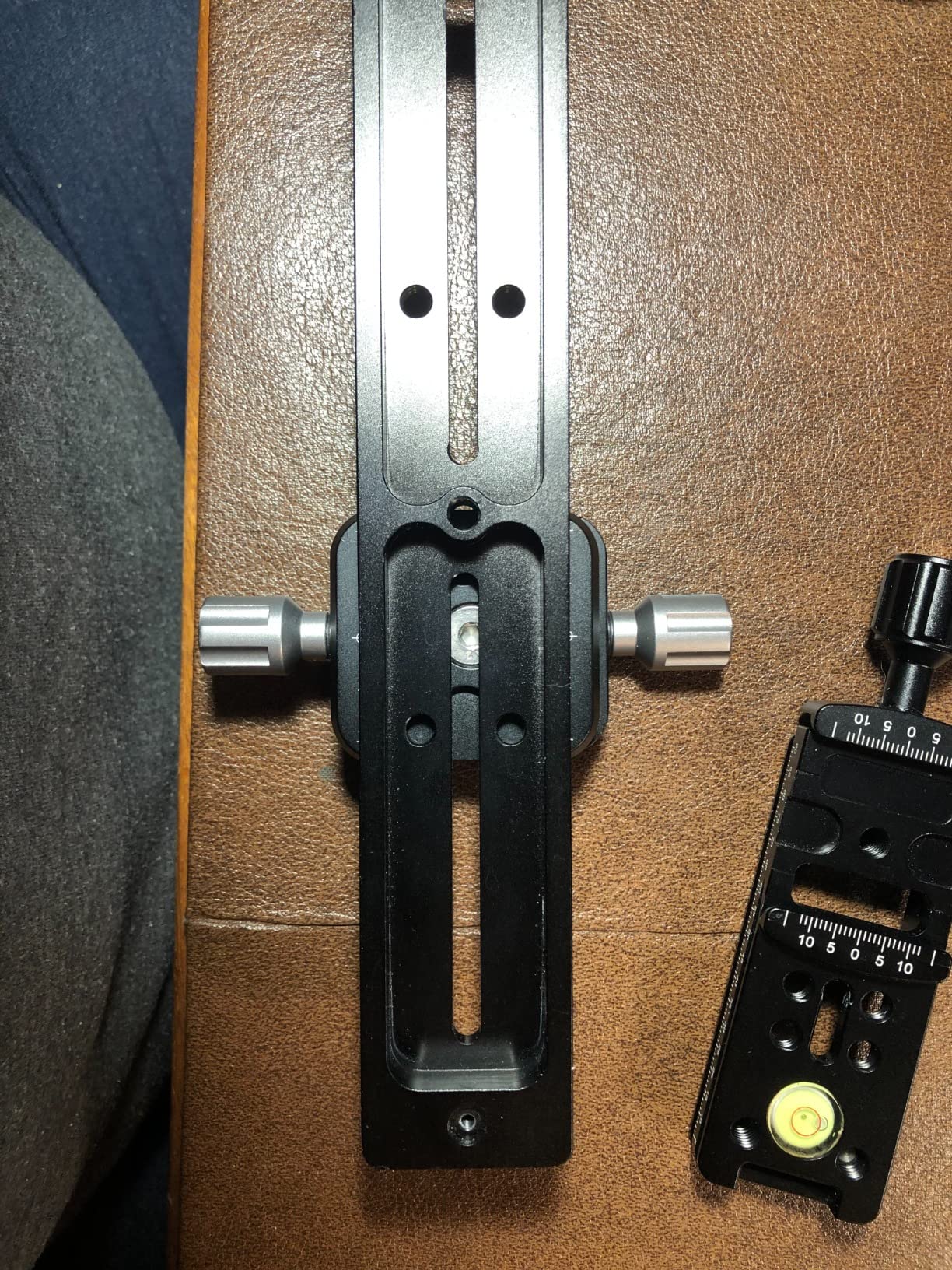 Koolehaoda 240mm Rail Nodal Slide Quick Release Plate Clamp Camera Tripod Bracket Mount Compatible with Arca Swiss, Angle Adjustable for Camera Tripod Ball Head (LCB-24R) customer photo 2