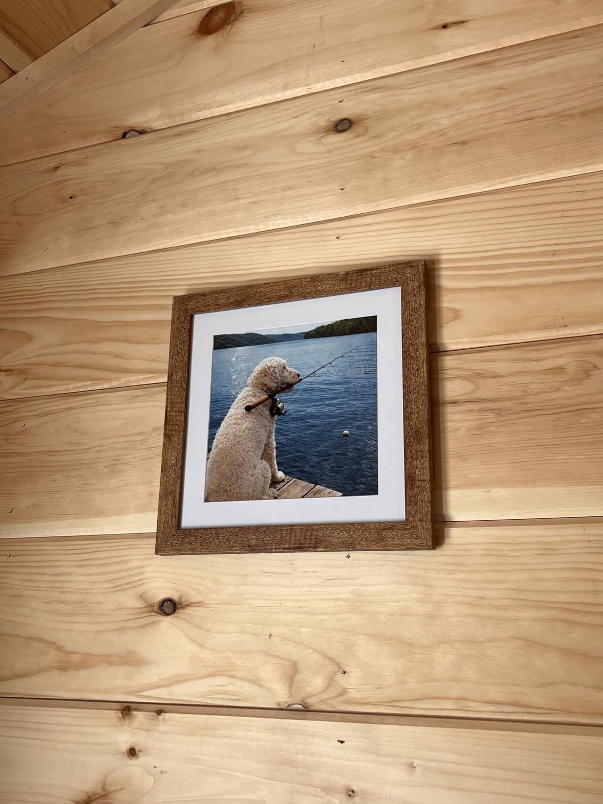 iRahmen 8x10 Picture Frame Set of 4, High Definition Real Glass Rustic Brown Frame, 8 x 10 Wood Photo Frames for Desktop Display and Wall Mounting customer photo 2