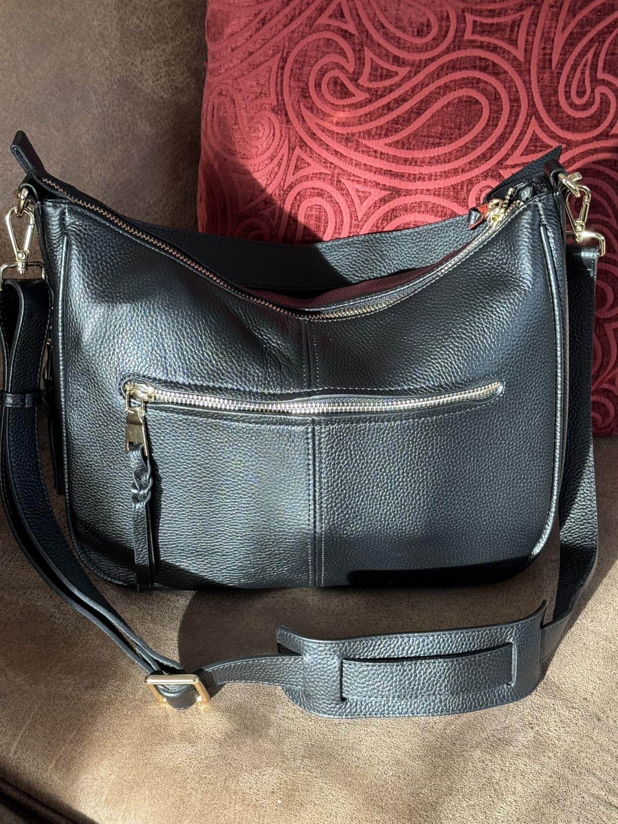 Meliae Camera Bag for Women, DSLR Mirrorless Camera Purse, Leather Shoulder Crossbody Hobo Travel Tote customer photo 2
