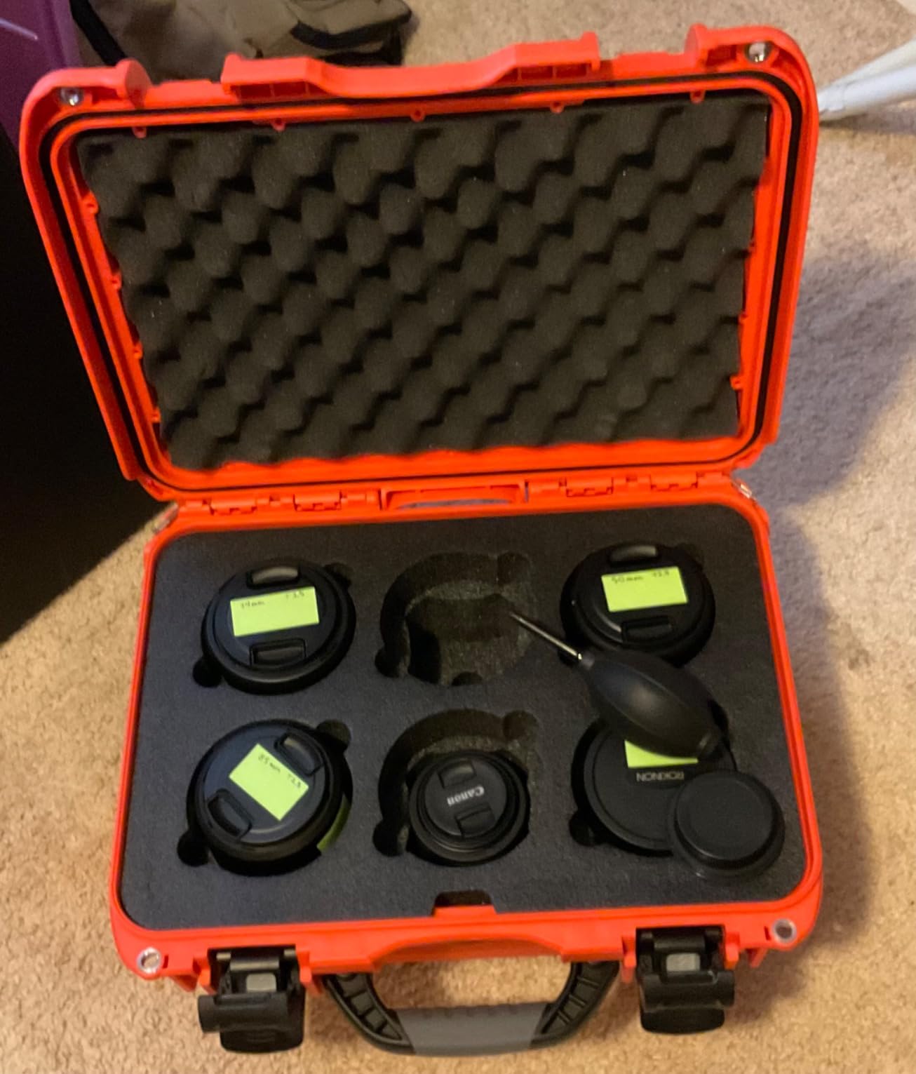 NANUK 918 Waterproof Camera Lens Case with Custom Foam Insert for 6 Lenses, Camera Lens Storage, IP67 Waterproof and Crushproof, Made in Canada customer photo 1