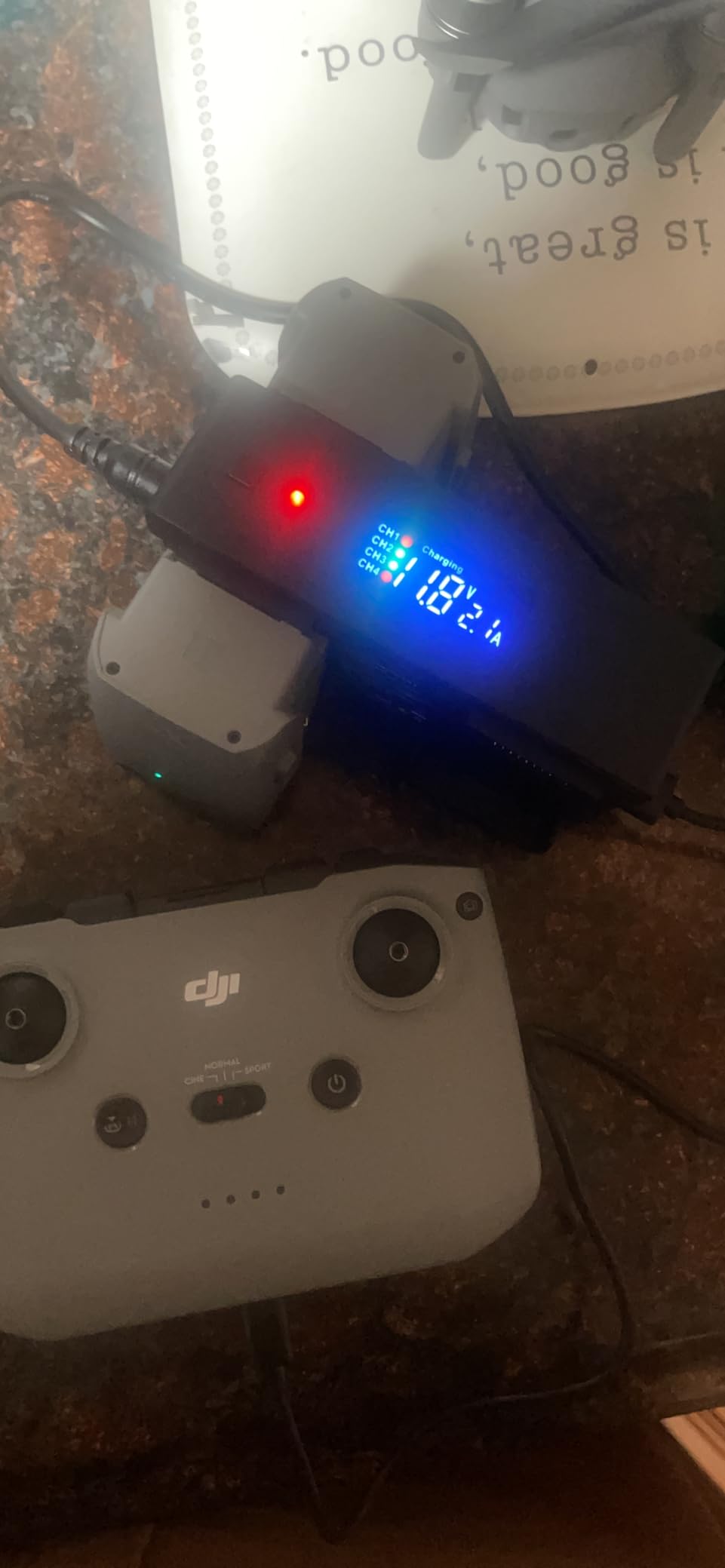 Hanatora Air 2S, Mavic Air 2 Wall & Car Charger - 5 in 1 Rapid Multi Parallel Charging Hub customer photo 2