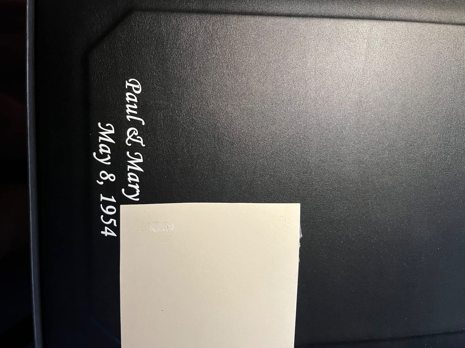 Professional Leatherette Bound Photo Album for Weddings and Special Occasions (5x7 (15 Page), Black/Black) customer photo 2