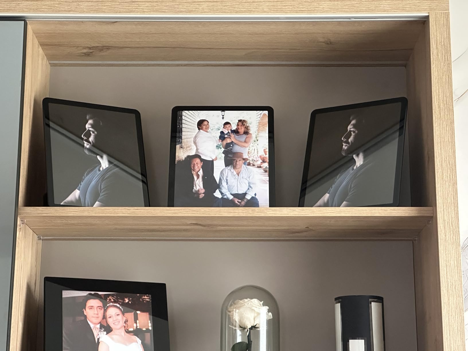 Bluesun 8x10 Picture Frame Black Standing can be Vertical and Horizontal - Real Glass Frames, Cool 8×10 Photo Frame, Wall Frames Gifts for Men Boyfriend Dad Boss and Loved Ones(8x10, Black) customer photo 1