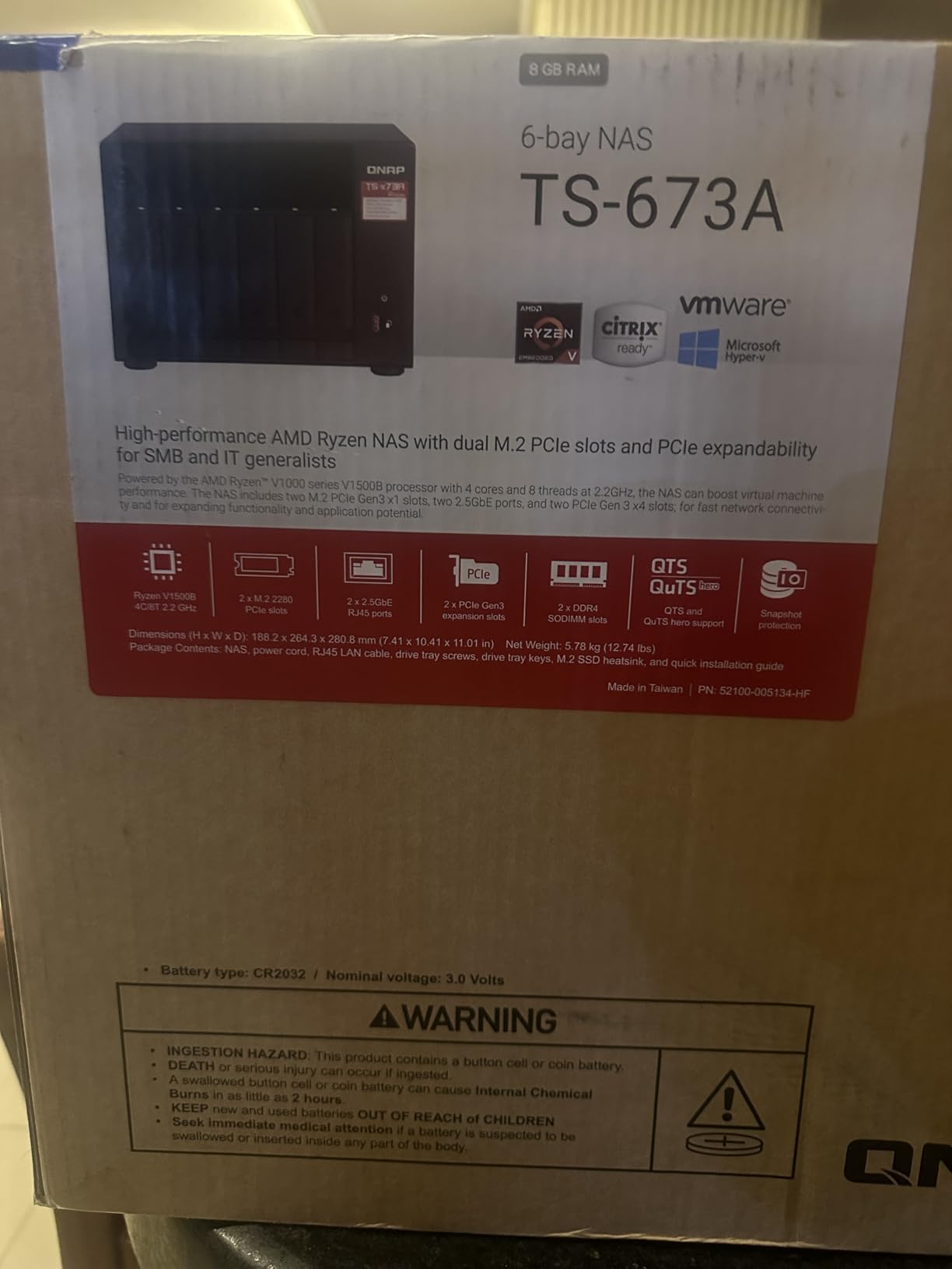 TS-673A-8G 6 Bay High-Performance NAS with 2 x 2.5GbE Ports and Two PCIe Gen3 Slots customer photo 1