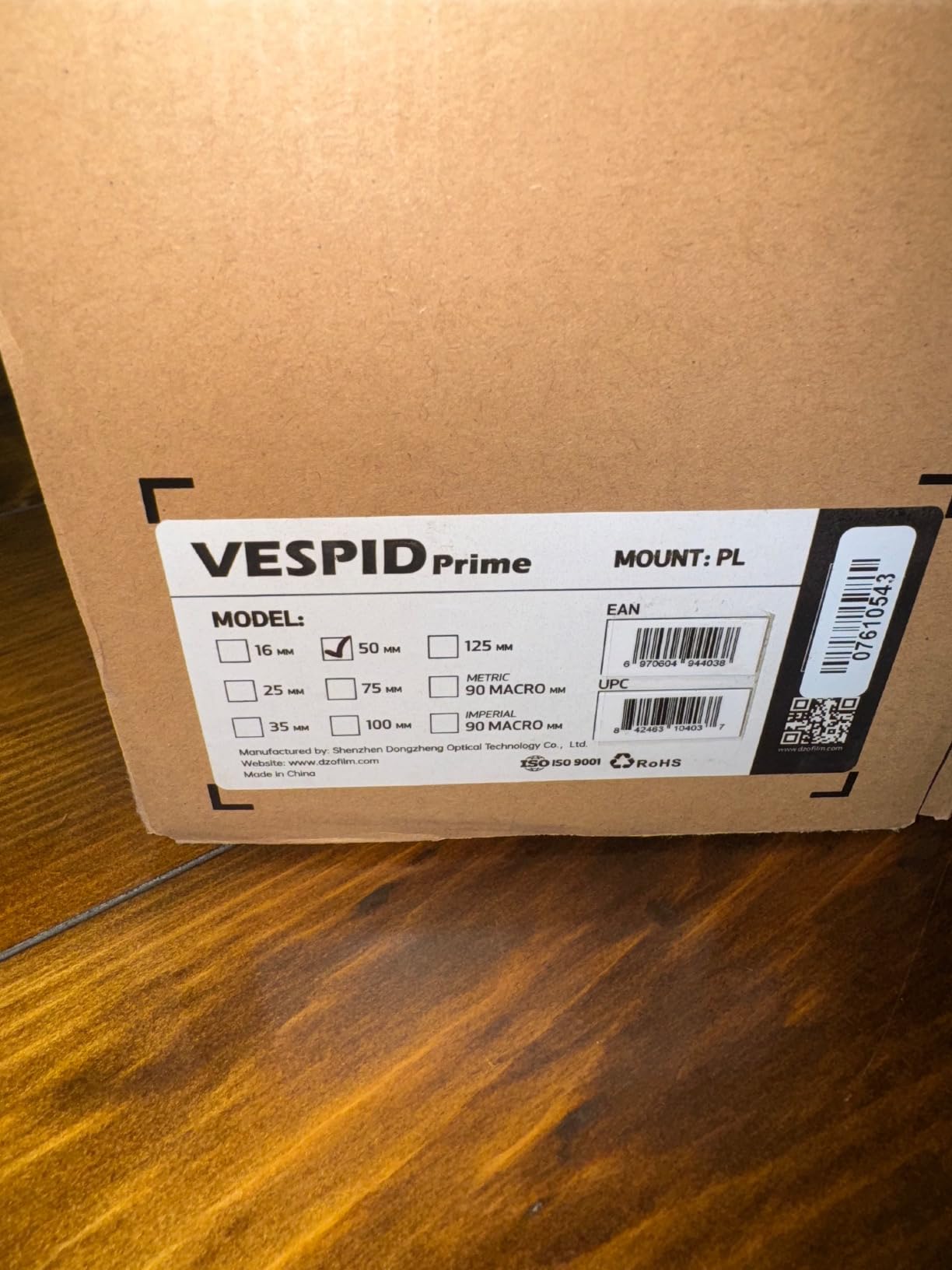 DZOFILM Vespid Prime 50mm T2.1 Cinema Lens for PL Mount customer photo 2