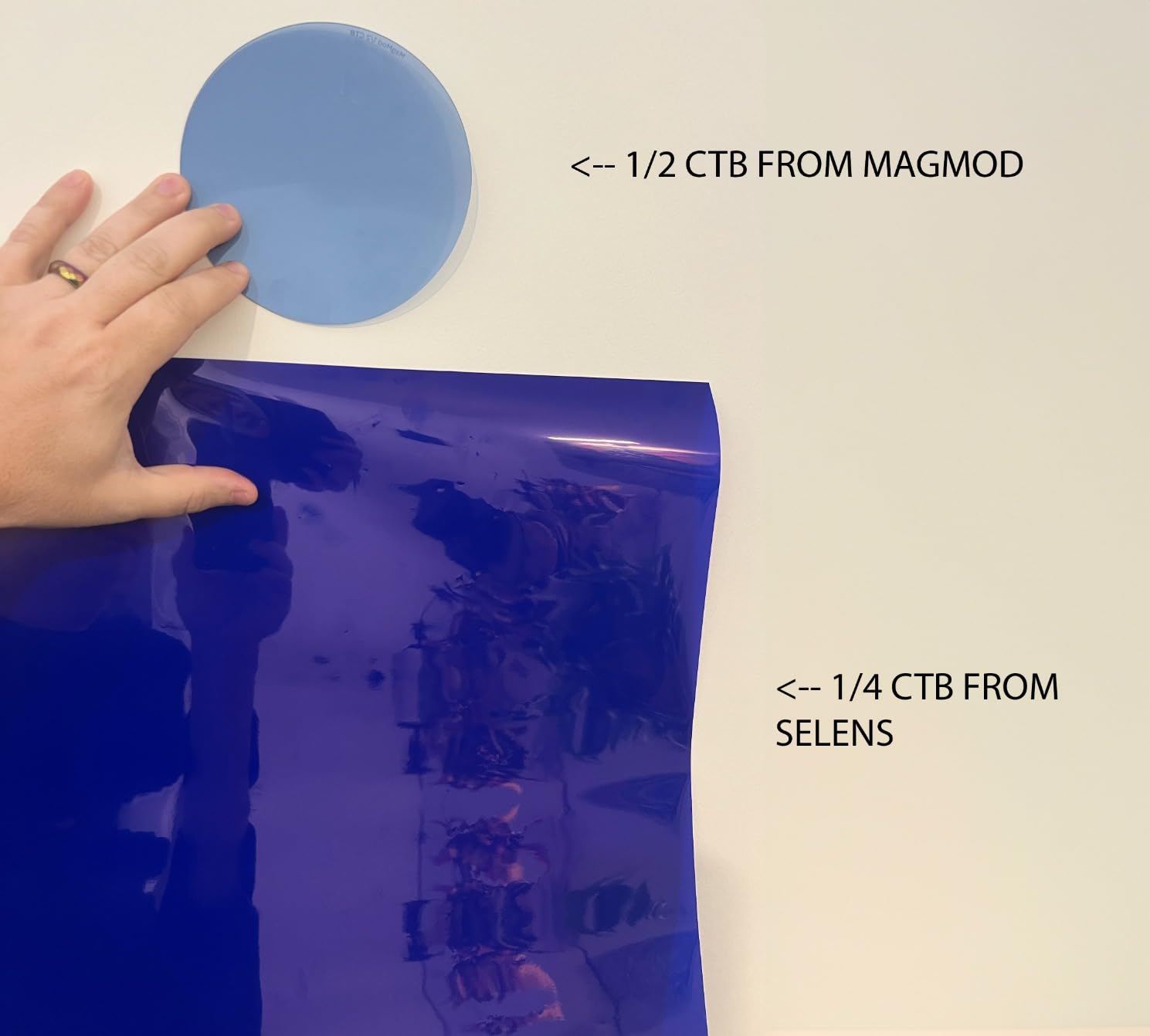 Selens 4 Pcs Lighting Gels Filter 16x20 Orange Transparent Color Correction Film Plastic Sheets, Full CTO for Photo Studio customer photo 2