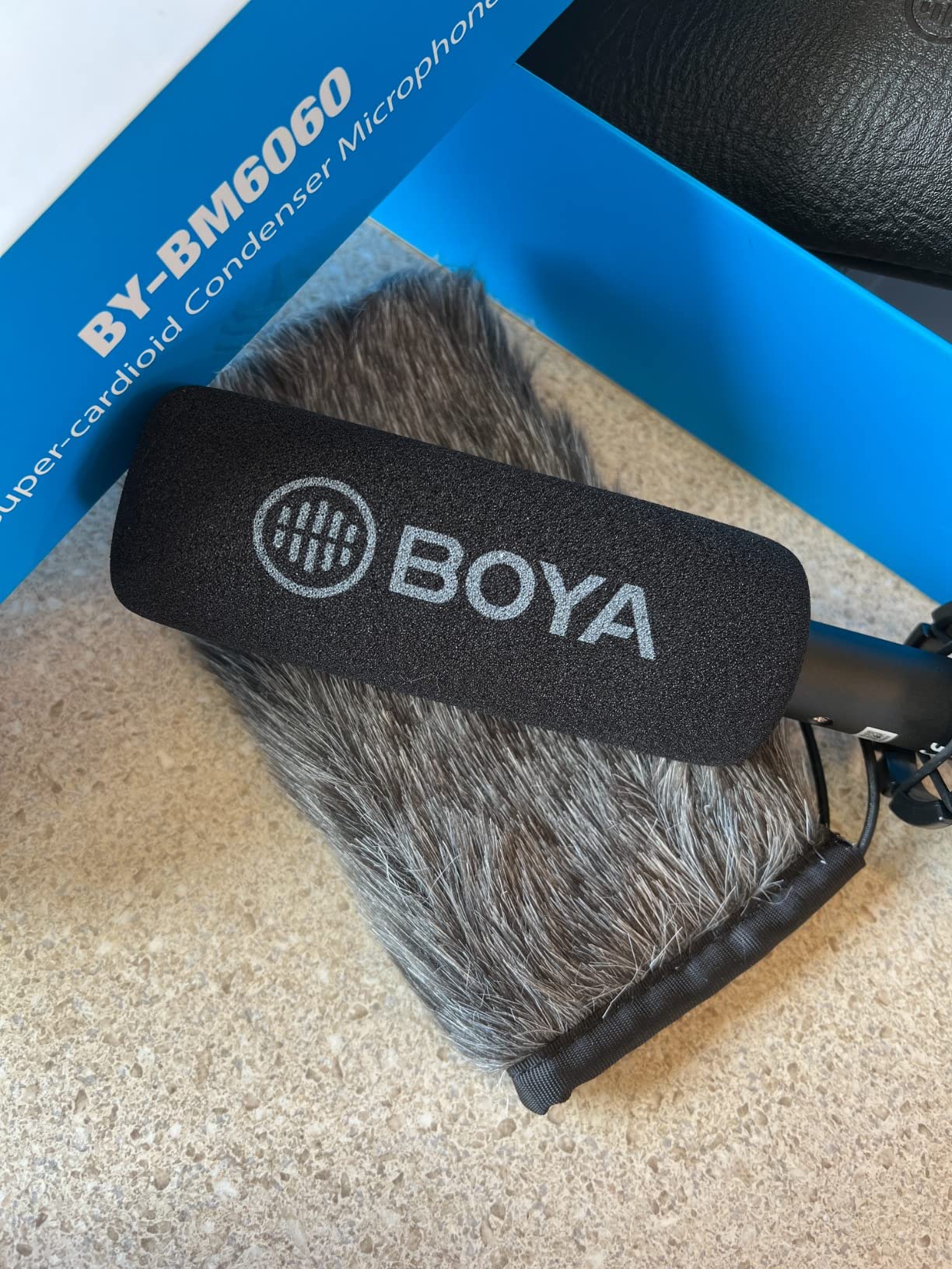 BOYA XLR Microphone, Shotgun Microphone BY-BM6060 with Shockmount Windscreen Mic for Camera DSLR External Condenser Professional Microphones for Video Interview ENG Film customer photo 2