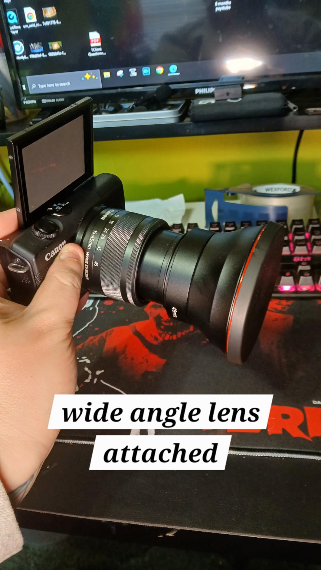 Lightdow 58MM 0.43x High-Definition Wide Angle + Macro Lens Attachment for Canon EOS Cameras - Enhance Your Photography Creativity (φ58mm) customer photo 1