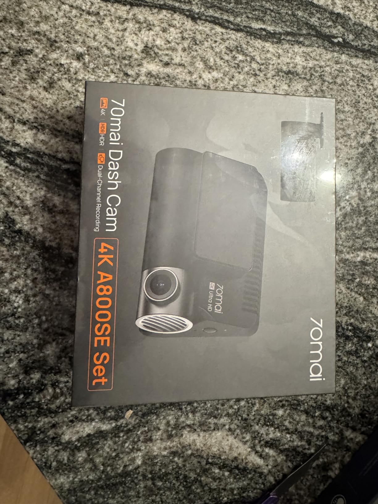 70mai 4K Dash Cam Front and Rear with STARVIS, Dashcam with 5GHz WiFi, GPS Car Camera, Super Night Vision, ADAS, 3'' IPS Screen, 24H Parking Mode, Time-Lapse, Loop Recording, Support 256GB Max (A800S) customer photo 2