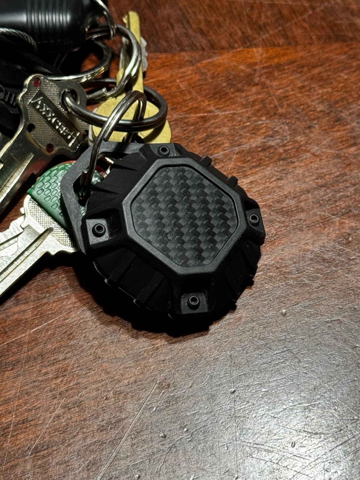 Pelican Protector AirTag Holder - AirTag Keychain with Rugged Strap Loop [Impact Resistant] [Travel Essentials] - Protective Air Tag Case for Dog Collar, Backpack, Keys, Luggage - Black/Yellow customer photo 1