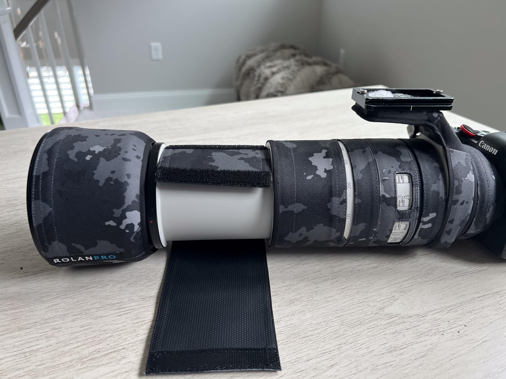 ROLANPRO Waterproof Lens Cover for Canon RF 100-500mm F/4.5-7.1 L is USM Camouflage Rain Cover-#10 Tree Waterproof customer photo 2