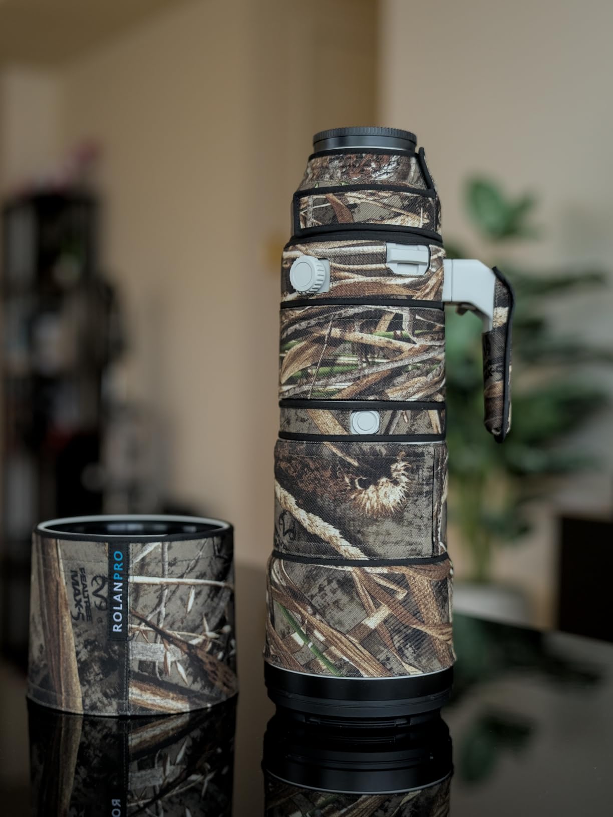 ROLANPRO Waterproof Lens Cover Camouflage Rain Cover for Sony FE 200-600mm F5.6-6.3 G OSS Lens Protective Case Guns Clothing-#18 Dark Black Waterproof customer photo 1