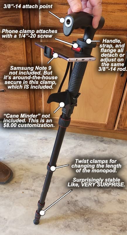 Manbily Camera Monopod Aluminum Portable Compact Lightweight Travel Monopod with Walking Stick Handle customer photo 1