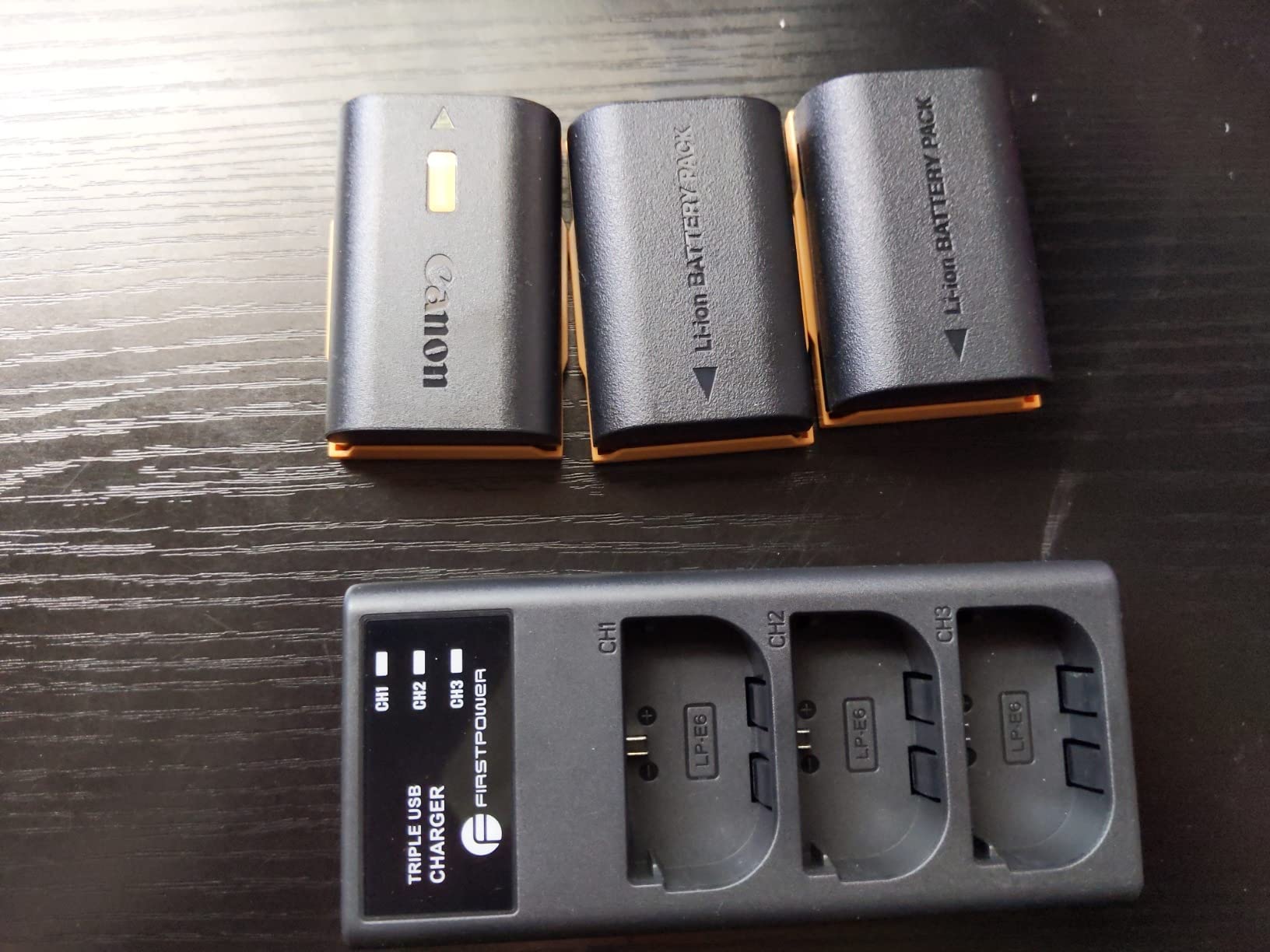 FirstPower LP-E6NH Battery with Triple Slot Charger for Canon EOS R5, R6, R7, R, 5D Mark IV, 5D Mark III, 5D Mark II, 5DS, 5DS R, 6D, 6D Mark II, 7D, 7D Mark II, 60D, 70D, 80D, 90D customer photo 1