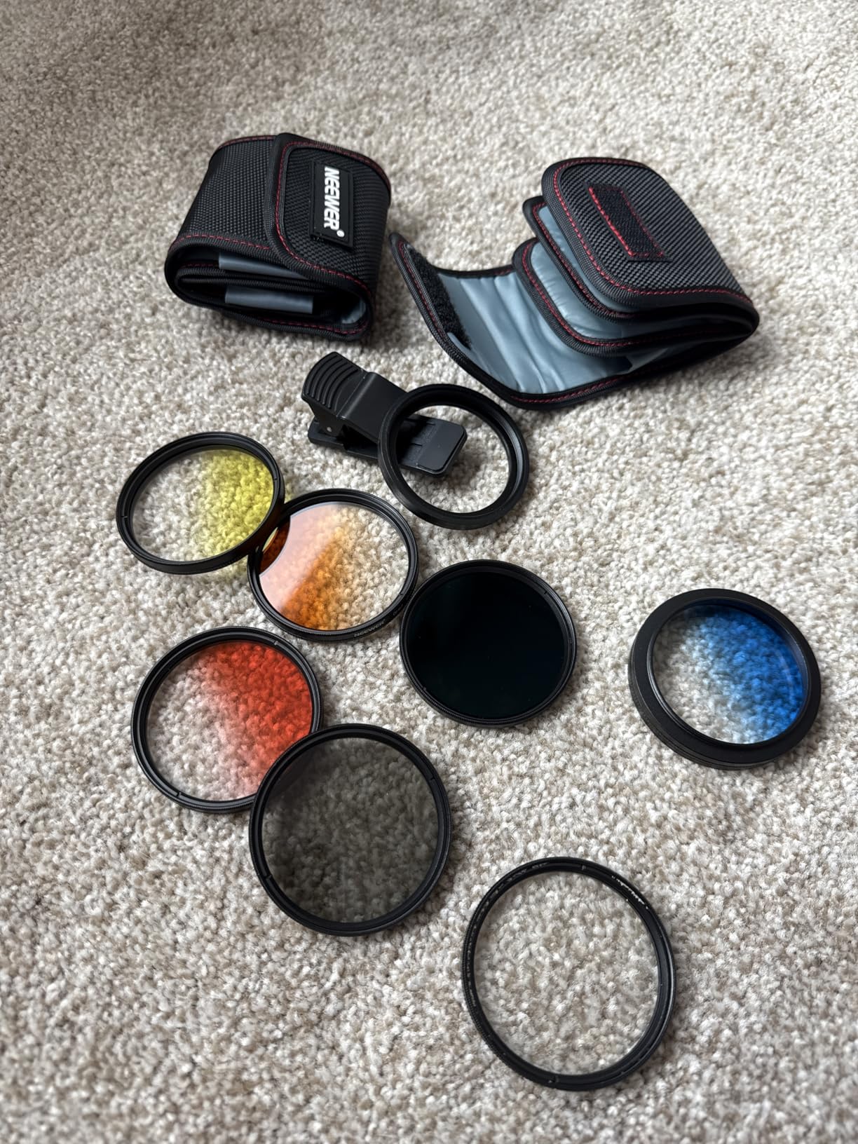NEEWER 52mm ND + CPL + Star + 4 Graduated Color Filter Set with Phone Lens Clamp Compatible with iPhone 17 16 16e 15 14 Pro Max Plus Canon Nikon Sony Camera customer photo 1