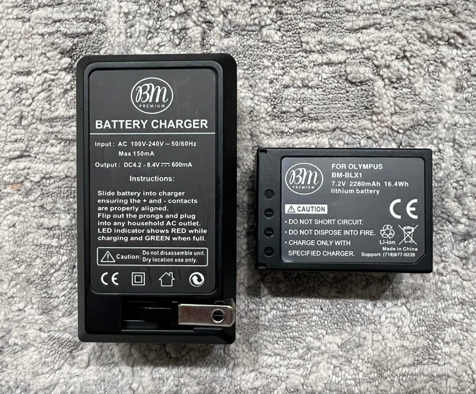 BM Premium BLX-1 High Capacity Battery and Battery Charger for Olympus OM System OM-1, OM-1 Mark II, OM-3, HLD-10 Cameras customer photo 2