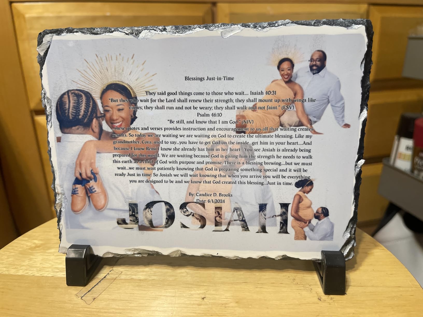 6 Pack Sublimation Slate Blanks, Heat Thermal Transfer Sheet Stone Photo Frame customer photo 1