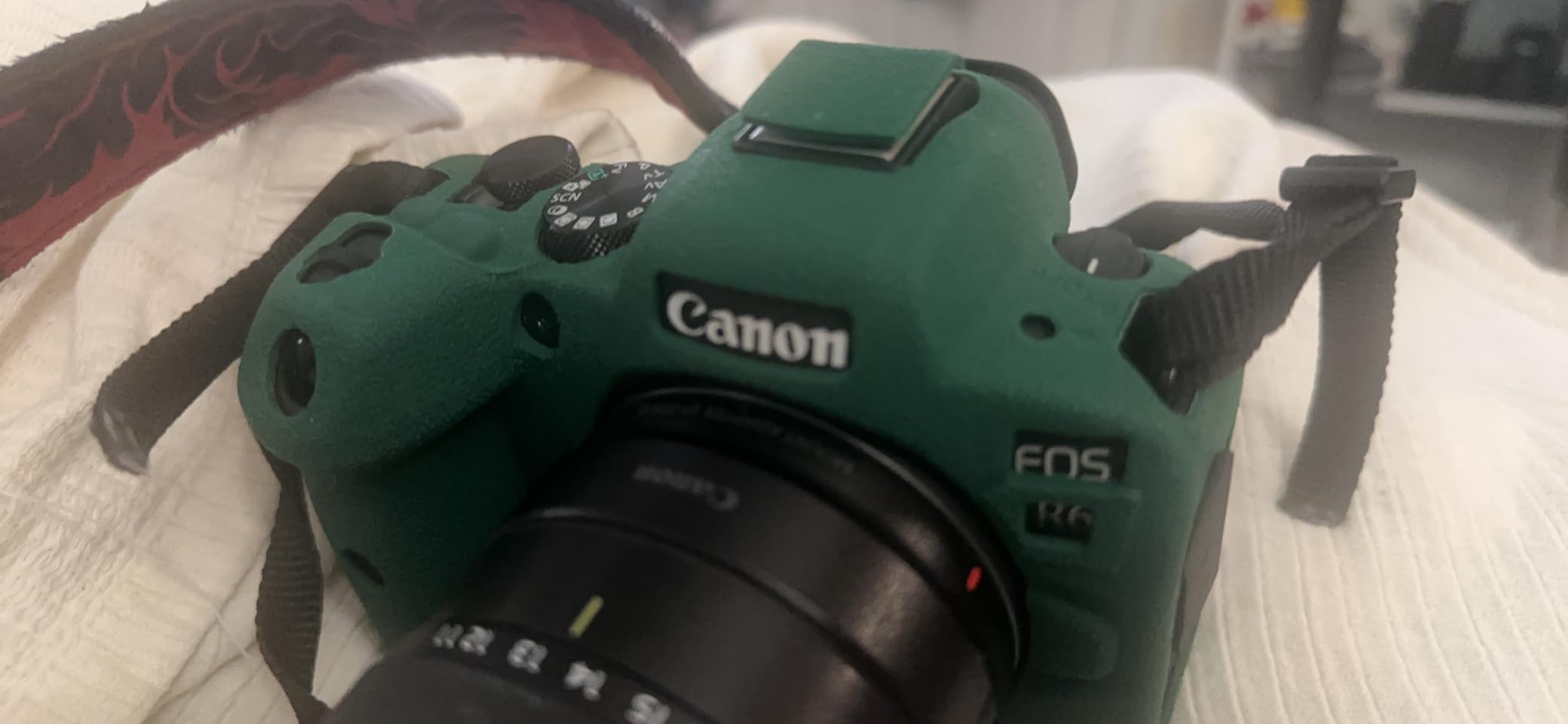 Rieibi EOS R6 R6 Mark II Camera Case, Silicone Camera Protective Case for Canon eos R6 R6 Mark II Digital Camera - Green customer photo 1
