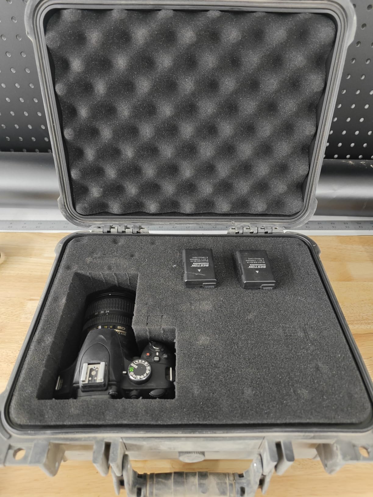 Jack Boss 13.6X11.4X6 Inch Hard Case, Portable Weather Waterproof Protective Camera Case with Customizable Foam, Foam Case Fit Use of Drones, Camera, Equipments, Black,upgraded customer photo 1