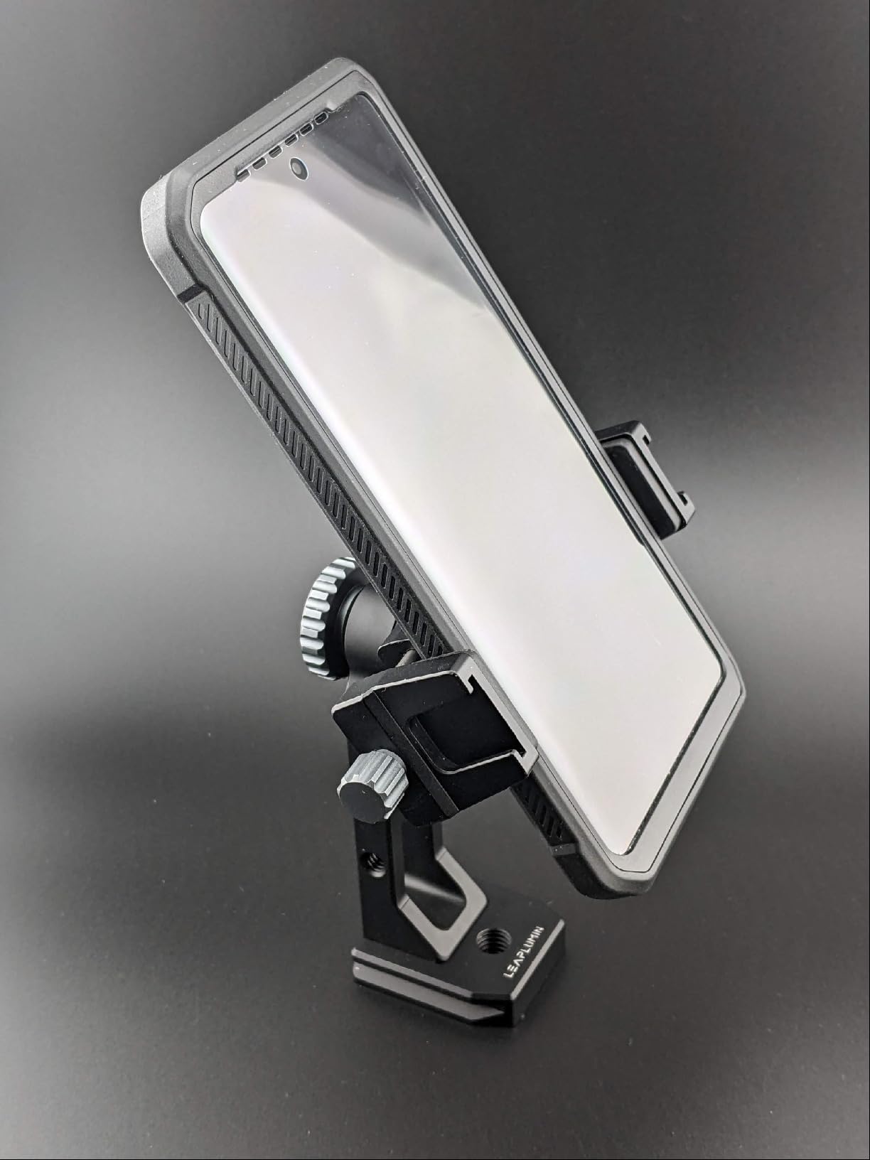 Metal Phone Mount for Tripod with 2 Cold Shoes & Arca Port,Phone Holder Stand with 4 * 1/4