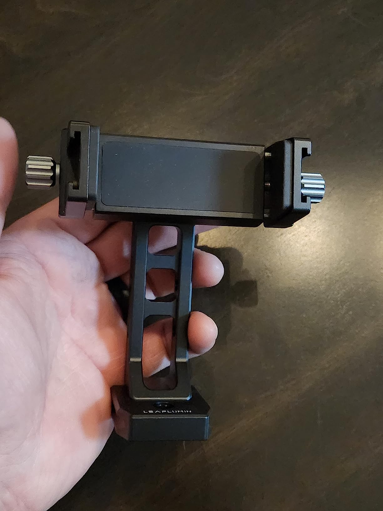 Metal Phone Mount for Tripod with 2 Cold Shoes & Arca Port,Phone Holder Stand with 4 * 1/4