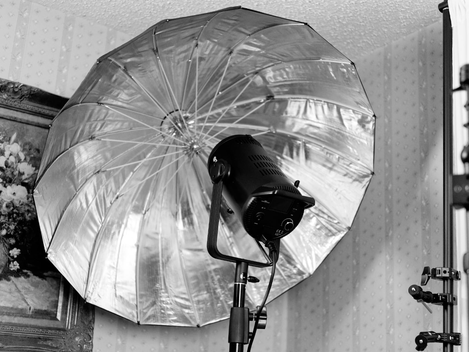 Godox UB-85S 33.5in/85cm Parabolic Reflective Umbrella, Black Silver Photography Umbrella with Carry Bag Portable for Vedio Studio Shooting Speedlite customer photo 1