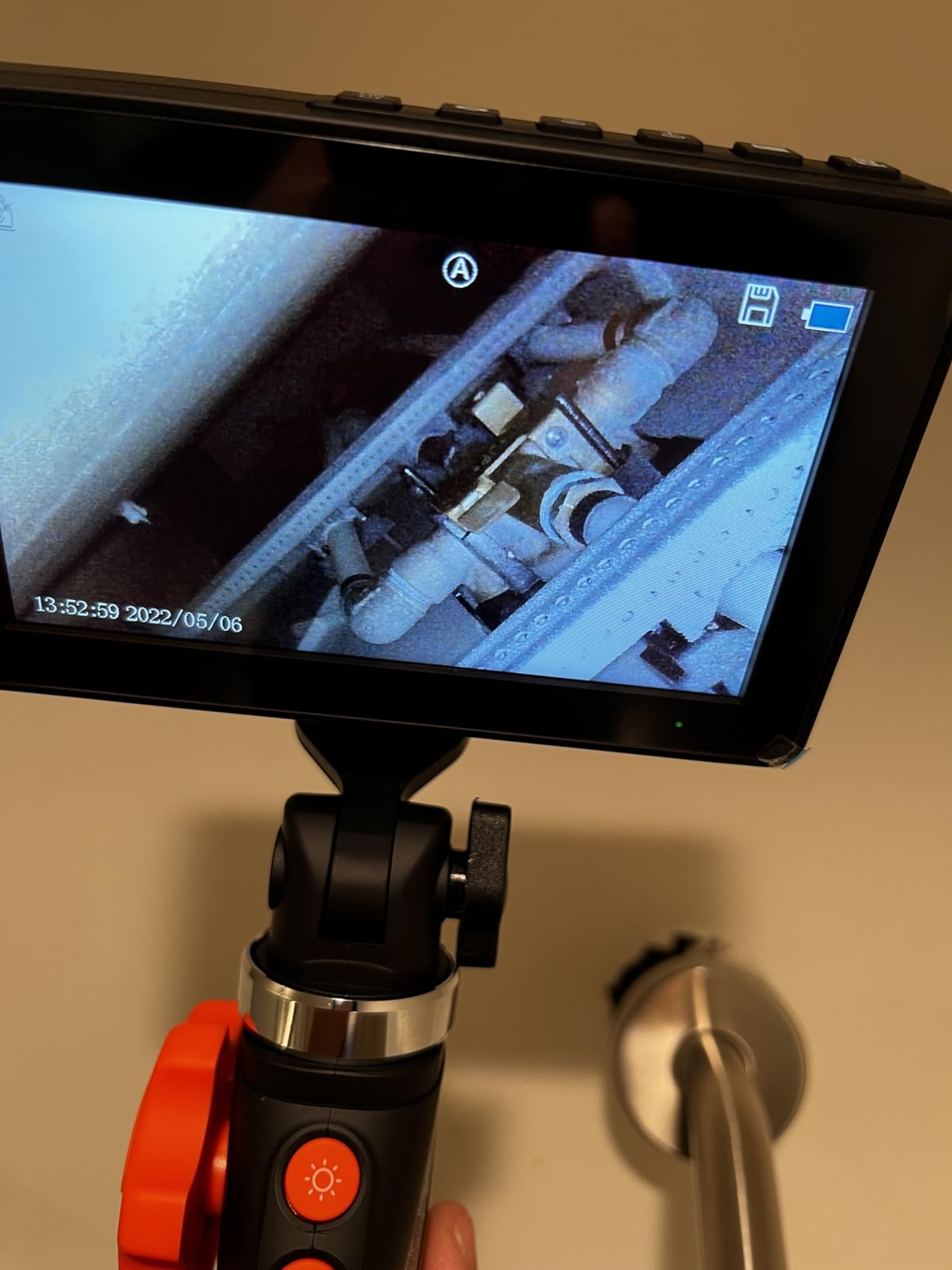 VEVOR Articulating Borescope Camera with Light, Two-Way Articulated Endoscope Inspection Camera with 6.4mm Tiny Lens, 5