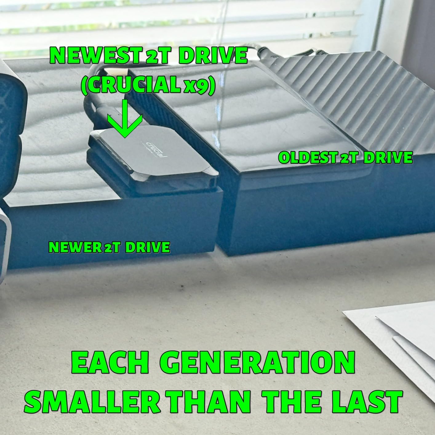 Crucial X9 4TB Portable SSD, Up to 1050MB/s, USB 3.2 USB-C, External Solid State Drive, Compatible with Windows, Mac, & Android, Reliable Storage for Games, Files, & Backups, Black - CT4000X9SSD902 customer photo 1