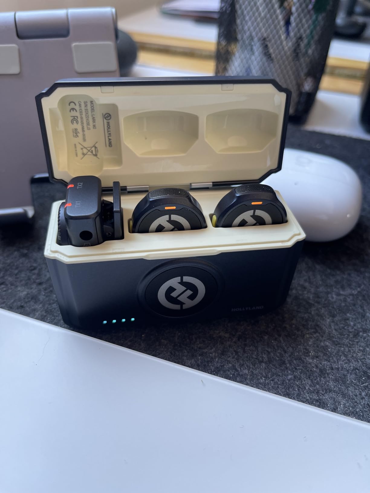 Hollyland Lark M2 Wireless Lavalier Microphone for Camera PC Laptop Phones, Mini Lapel Microphone Wireless, 48KHz 24Bit, 1000ft Range, Noise Cancellation, 30H Battery for Video Recording, Streaming customer photo 1