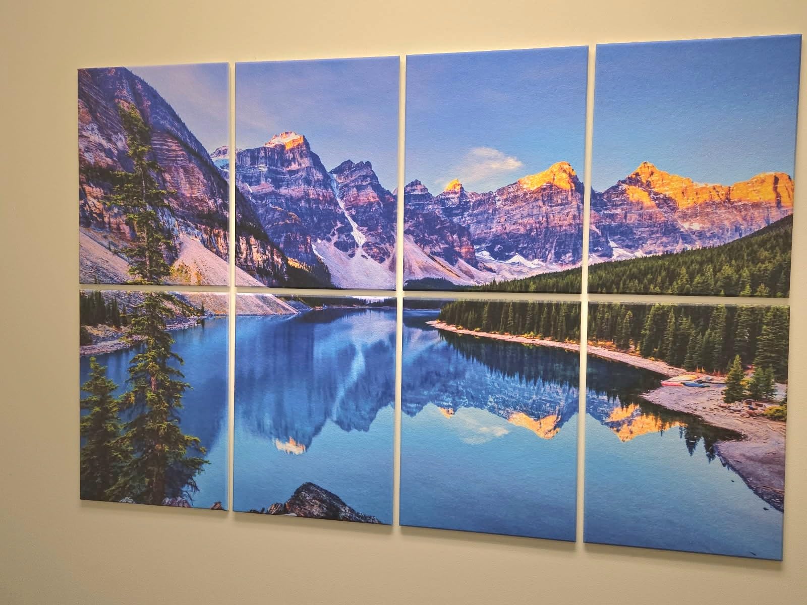 BUBOS 6 PCS Acoustic Wall Panels for Home Theaters, Recording Studios, Living Rooms - High-Density Polyester Fiber Absorbing Foam Soundproof Panel, Peel and Stick - Wood Print customer photo 1