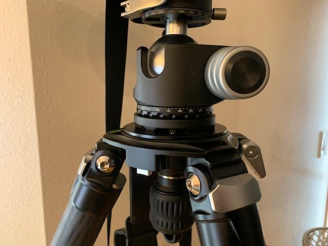Carbon Fiber Tripod, WEYLLAN LX9G Heavy Duty Camera Tripod with 75mm Bowl Adapter, Bowl Tripod with 40mm Leg Camouflage Sleeve 10-Layer Carbon Fibre, Professional Dslr Camera Tripod for Telephoto Lens customer photo 1