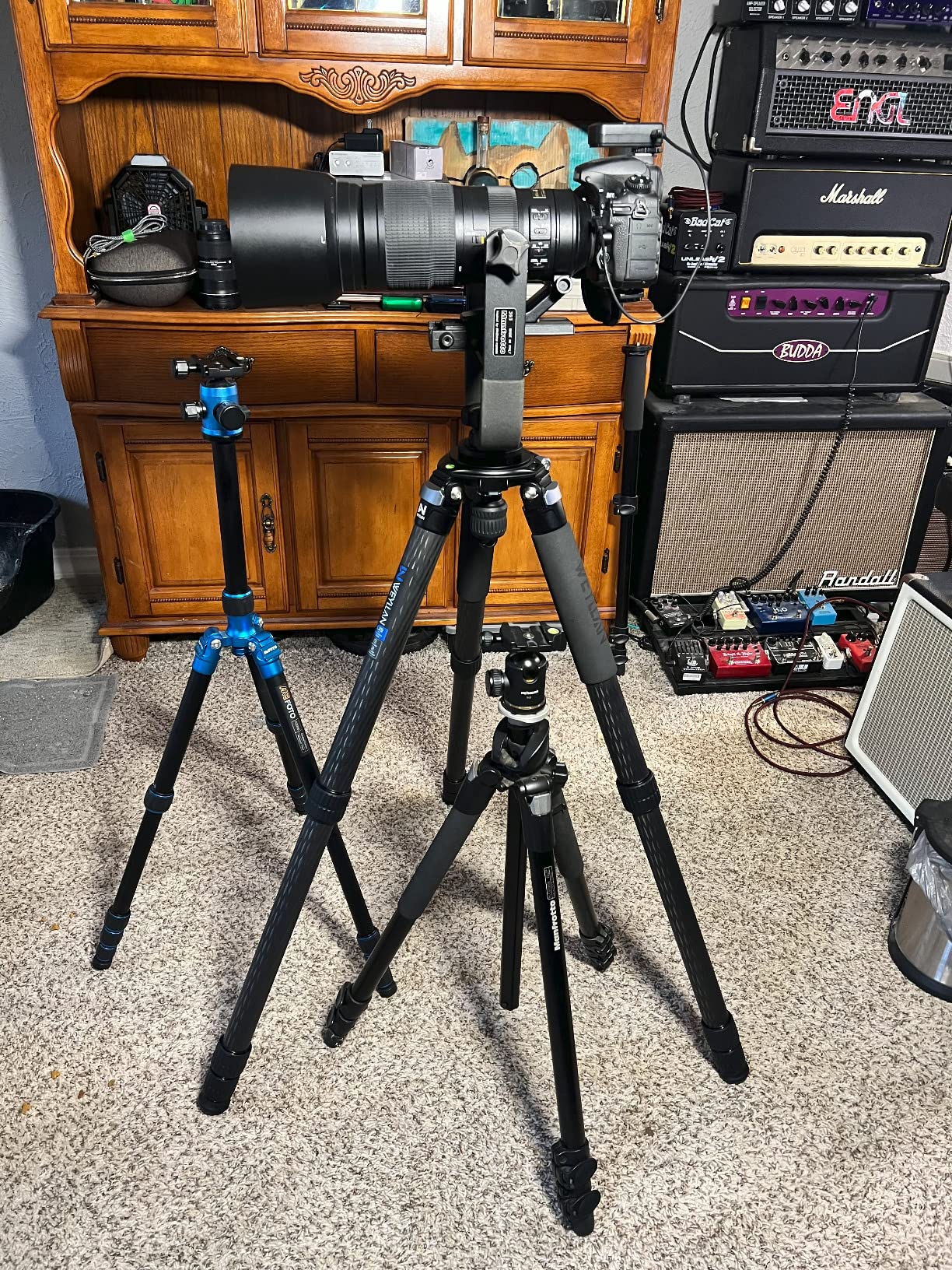 Carbon Fiber Tripod, WEYLLAN LX9G Heavy Duty Camera Tripod with 75mm Bowl Adapter, Bowl Tripod with 40mm Leg Camouflage Sleeve 10-Layer Carbon Fibre, Professional Dslr Camera Tripod for Telephoto Lens customer photo 2