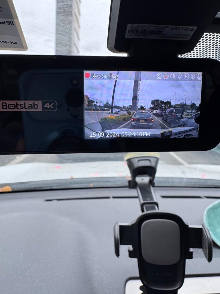 BOTSLAB 4K Dash Cam Front and Rear, 170° Ultra Wide 4K+2K Dashcam with ADAS, Night Vision, 24/7 Parking Mode, IMX415 STARVIS Sensor, WDR, 5.8GHz WiFi, Built-in GPS customer photo 2