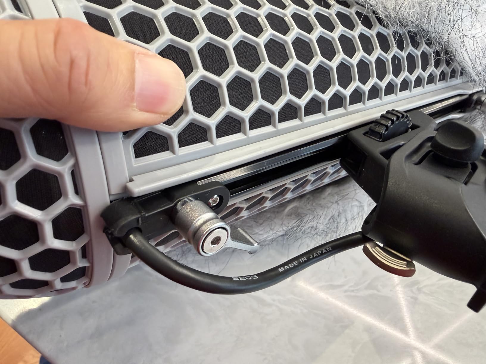 Micolive Upgrade Microphone Windshield Blimp,Windscreen Protect Cage with Shock Mount Suspension System,XLR Cable, Furry Deadcat Compatible with Rode NTG1/2/3/4/5 AT875R,Boya/MKE 600 Shotgun Mic customer photo 2