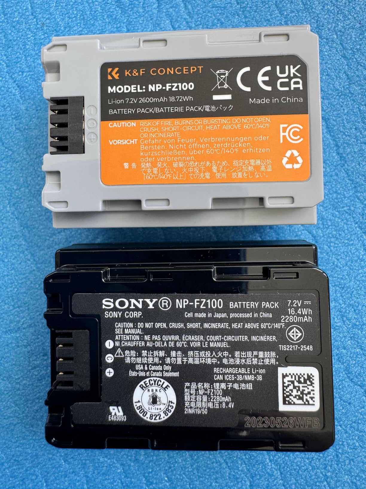 K&F CONCEPT 2600mAh NP-FZ100 Battery, 2-Pack USB-C A7iii Battery Compatible with Sony A7iv, A7iii, A7C, A6600, A6700, FX3, FX30, ZV-E1, A9, Alpha 9, Alpha 9S, A9S, A7RIII, A7RIV, A7RV, A7Siii Cameras customer photo 1