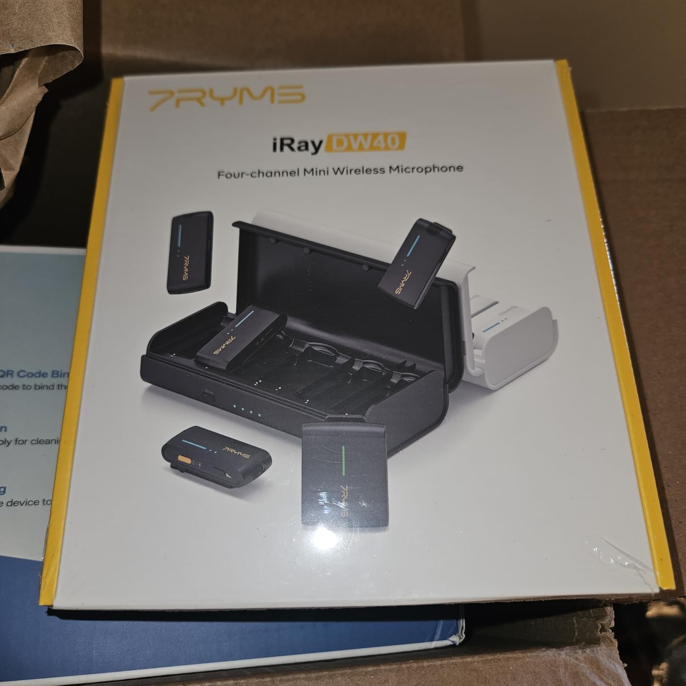 7RYMS iRay DW40 4-Channel Wireless Lavalier Microphone with Noise Cancellation, 656ft Range, 12.5H Working, Wireless Laple Mic for iPhone, DSLR Camera, Android, Video Recording Podcast Live-Stream customer photo 1