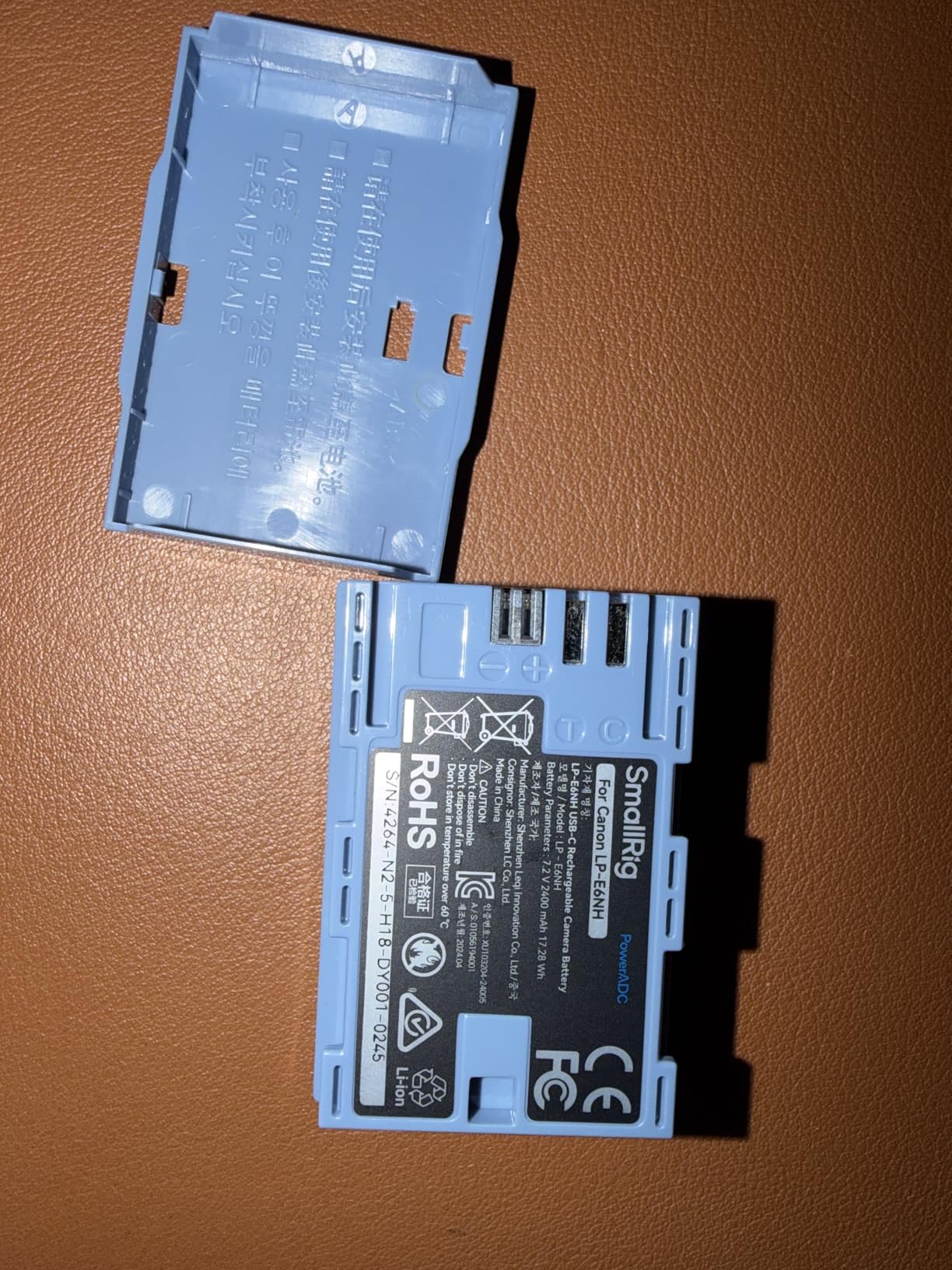 SMALLRIG 2400mAh Repalcement USB-C Battery for Canon LP-E6NH, for Canon R6 Mark II, R5, R6, R7,R, R5 C, 5D II/III/IV, 6D, 7D, 7D II, 60D, 70D, 80D, 90D, 2.5H Fast Charging customer photo 1