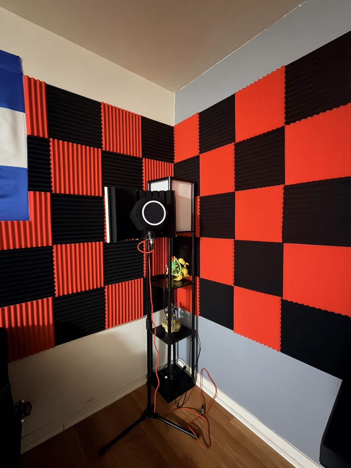 54 Pack Sound Proof Foam Panels 12x12x1 Quick-Recovery Soundproof Wall Panels High Density Sound Dampening Panels for Home Studio With Adhesive Stickers customer photo 1