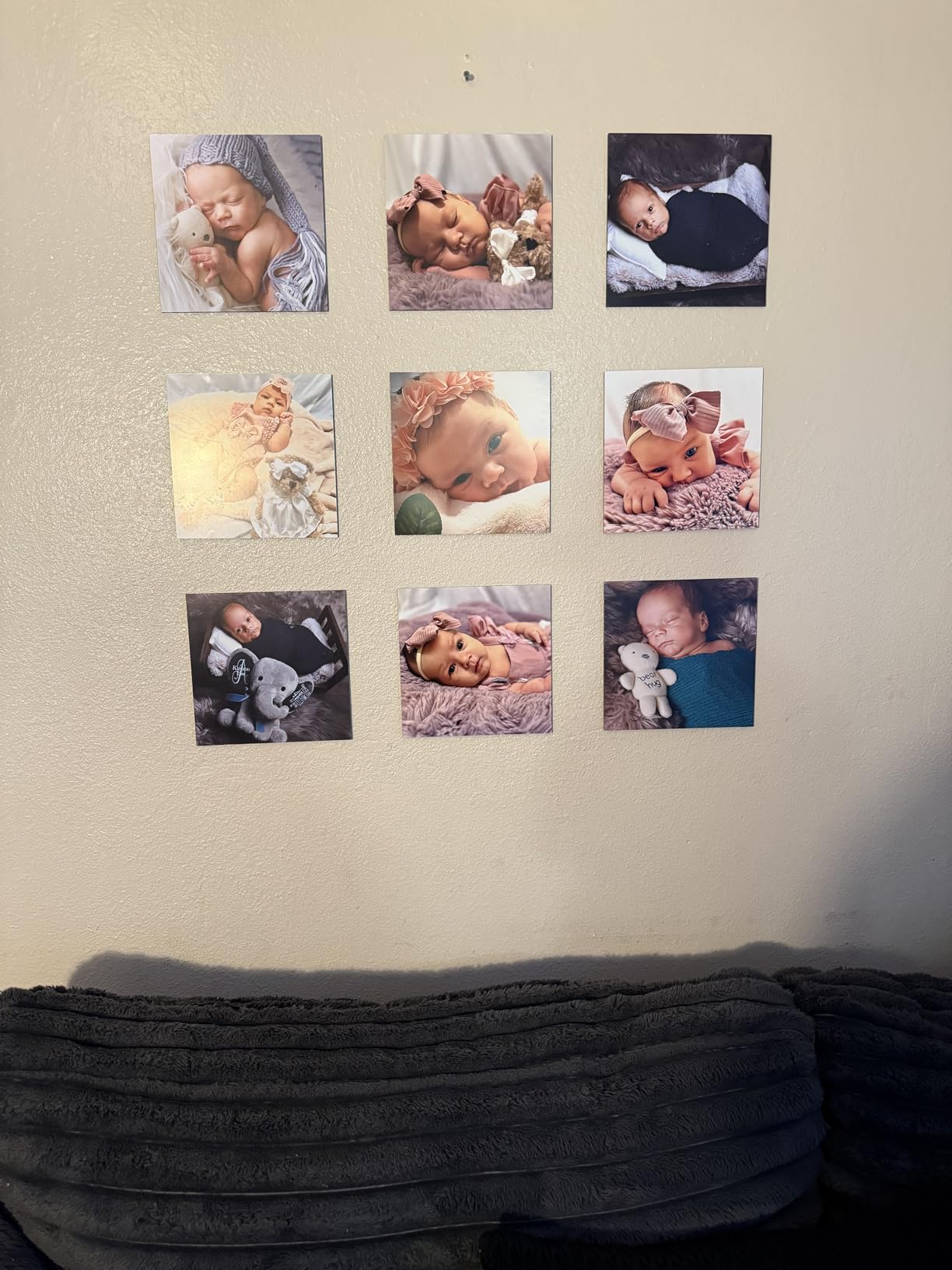 JOXOFO Custom Photo Tiles Personalized Photo Prints Peel and Stick Customized Mix Tiles Picture Frames Storyboards Collage Wall Decor Gift for Family and Friends 9pcs customer photo 1