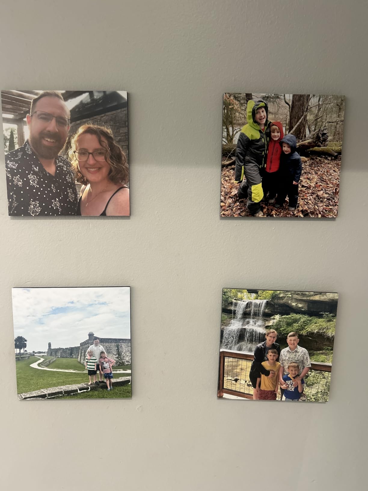 JOXOFO Custom Photo Tiles Personalized Photo Prints Peel and Stick Customized Mix Tiles Picture Frames Storyboards Collage Wall Decor Gift for Family and Friends 9pcs customer photo 2